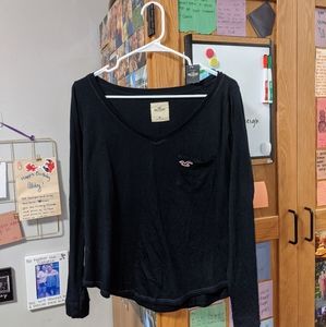 Hollister Navy Long Sleeve Shirt